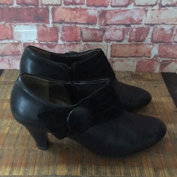 Naturalizer Black Leather BESPOKE Ankle Boots-8.5 - Picture 5 of 7